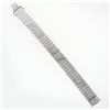 Image 9 : Vintage 18k White Gold 2.40 ctw Round Diamond 15mm Wide Brick Mesh Link Bracelet