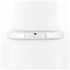 Image 1 : New 18k White Gold 3.45mm Plain Polished Flat Squared Wedding Band Stack Ring