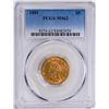 Image 1 : 1881 $5 Liberty Head Half Eagle Gold Coin PCGS MS62