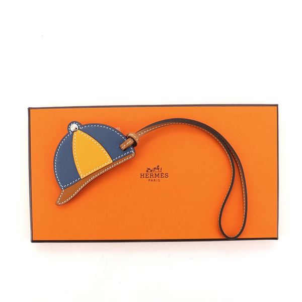 Hermes Paddock Bombe Bag Charm Leather Multicolor