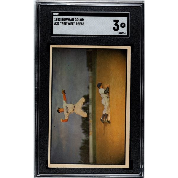 1953 Bowman Color #33 Pee Wee Reese (SGC 3)