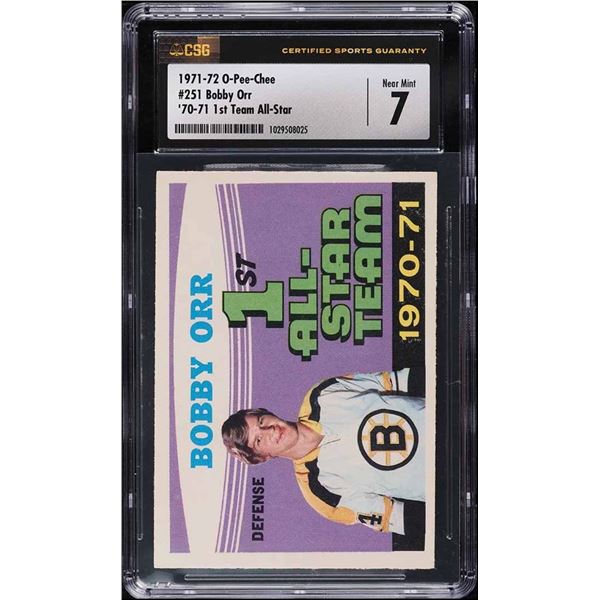 1971-72 O-Pee-Chee #251 Bobby Orr AS (CSG 7)