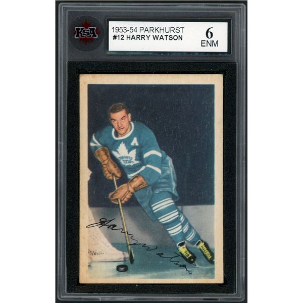 1953-54 Parkhurst #12 Harry Watson (KSA 6)