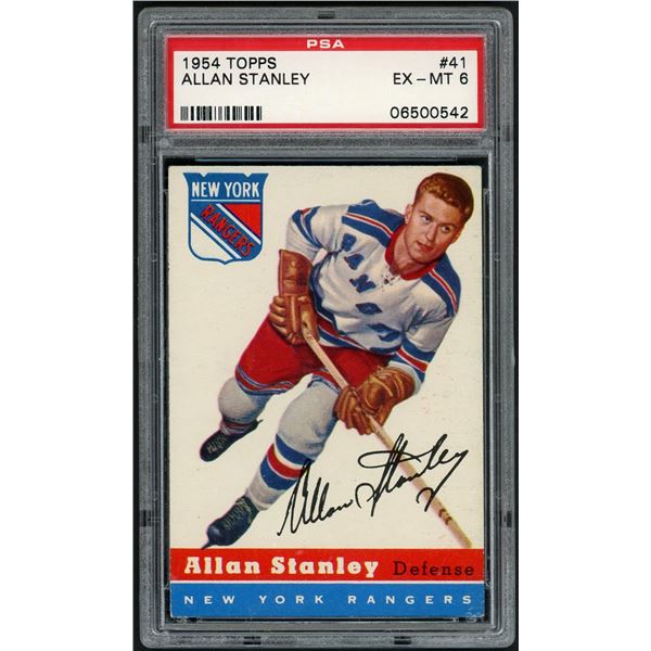 1954-55 Topps #41 Allan Stanley (PSA 6)