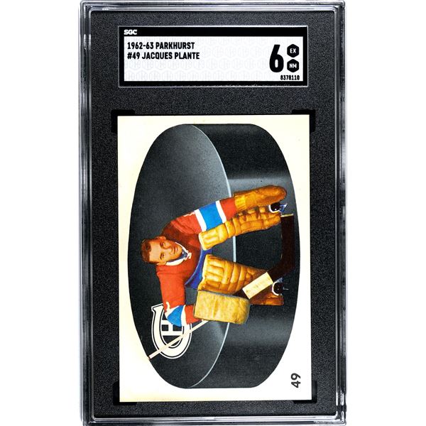 1962-63 Parkhurst #49 Jacques Plante (SGC 6)