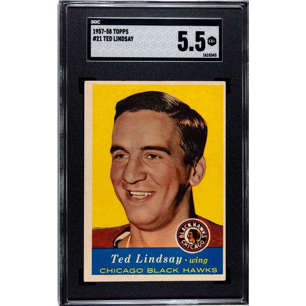 1957-58 Topps #21 Ted Lindsay (SGC 5.5)