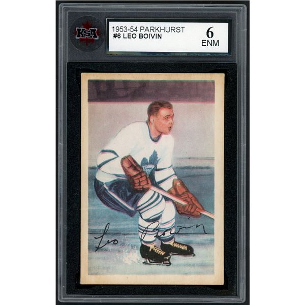 1953-54 Parkhurst #6 Leo Boivin (KSA 6)