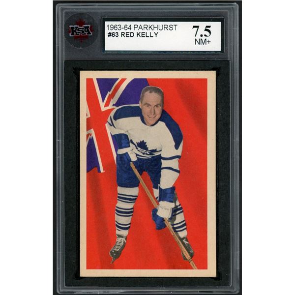 1963-64 Parkhurst #63 Red Kelly (KSA 7.5)
