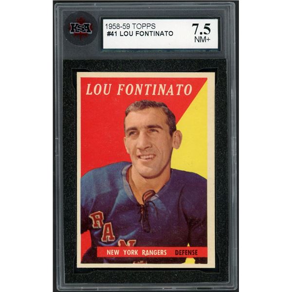1958-59 Topps #41 Lou Fontinato (KSA 7.5)