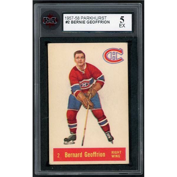 1957-58 Parkhurst #2M Boom Boom Geoffrion (KSA 5)