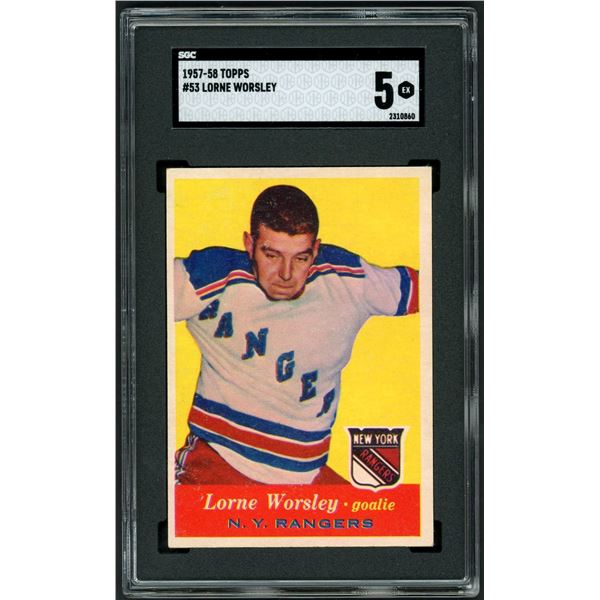 1957-58 Topps #53 Gump Worsley (SGC 5)