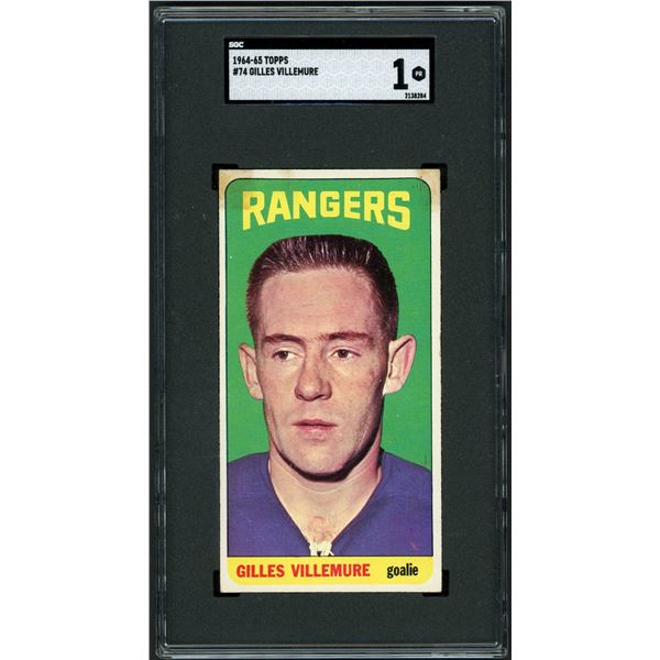 1964-65 Topps #74 Gilles Villemure SP (SGC 1)