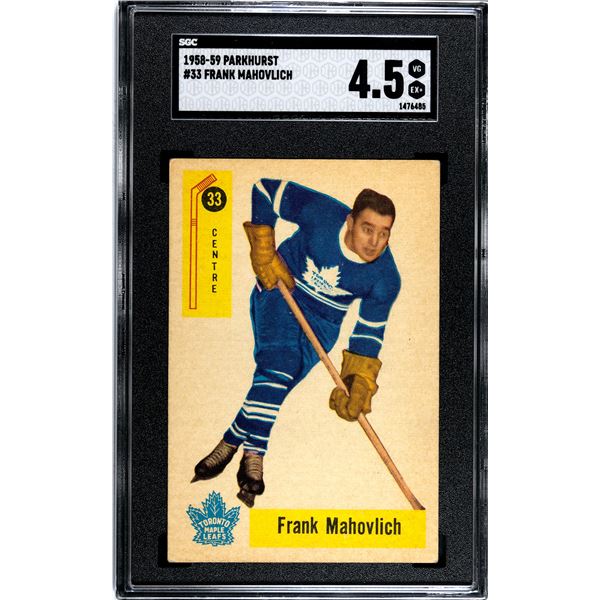 1958-59 Parkhurst #33 Frank Mahovlich (SGC 4.5)
