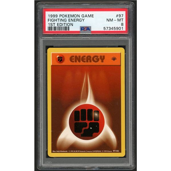 Pokemon: 1999 Fighting Energy Shadowless 1st Ed (PSA 6)