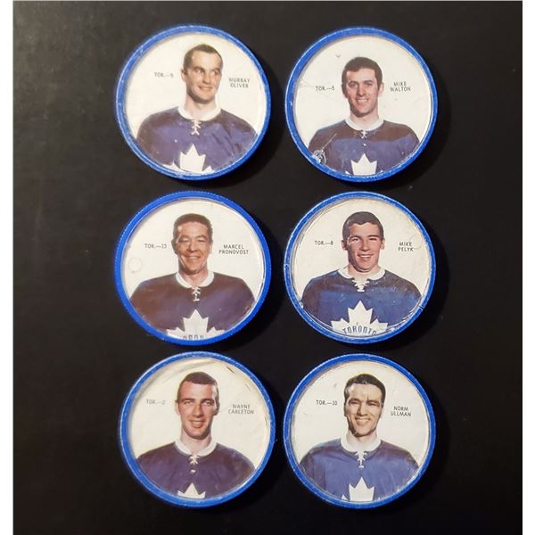 Lot of 6 x 1968-69 Shirriff Coins (Maple Leafs)