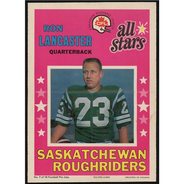 1971 O-Pee-Chee CFL Poster Inserts - Near Set 15/16