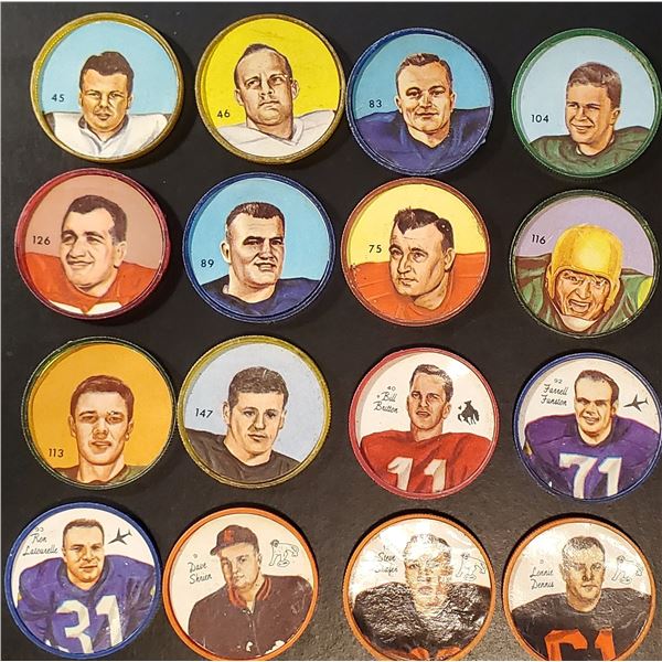 Lot of 16 x 1960s Nalley's CFL Coins