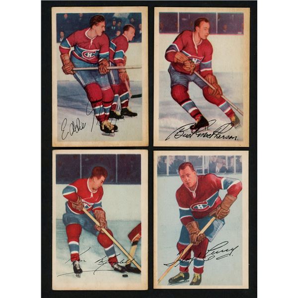 Lot of 4 x 1953-54 Parkhurst Montreal Canadiens Cards