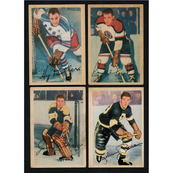 Lot of 4 x 1953-54 Parkhurst Hockey Cards