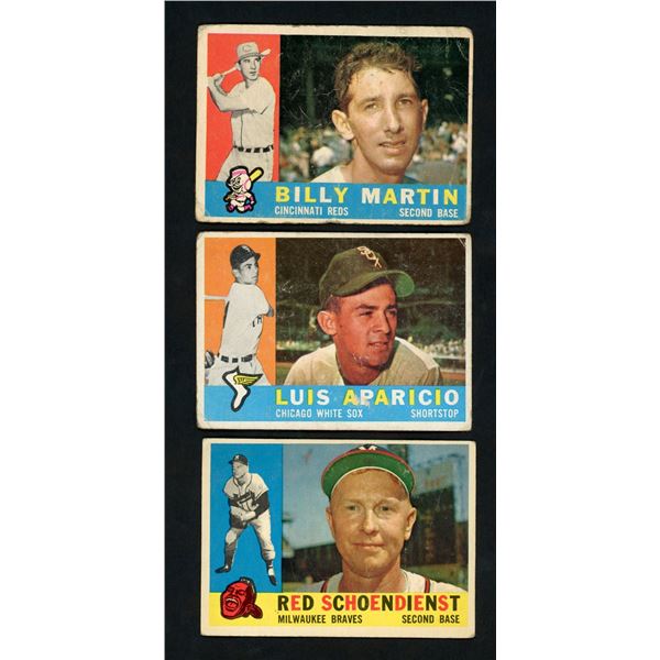 Lot of 6 x 1960 Topps Baseball HOFers/Stars
