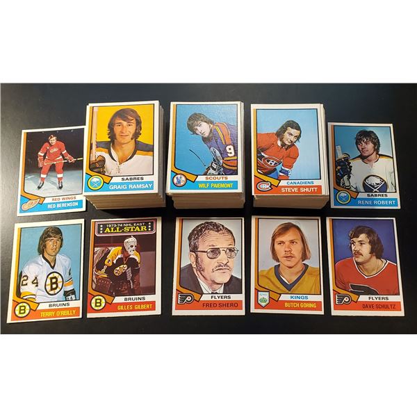 Lot of 234 x 1974-75 O-Pee-Chee Hockey Cards