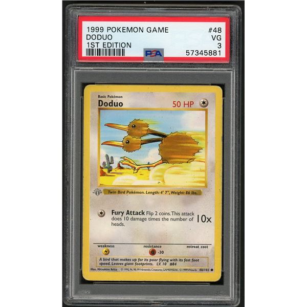 Pokemon: 1999 Doduo Shadowless 1st Ed (PSA 3)