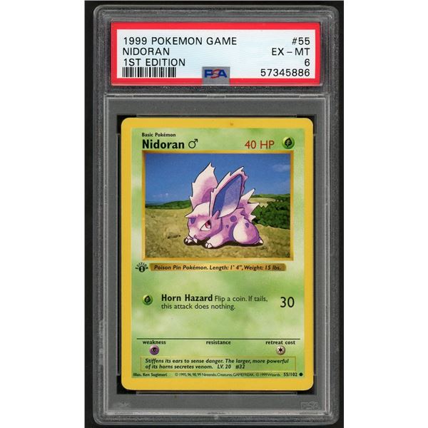 Pokemon: 1999 Nidoran Shadowless 1st Ed (PSA 6)