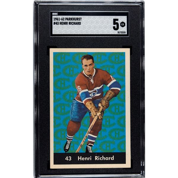 1961-62 Parkhurst #43 Henri Richard (SGC 5)