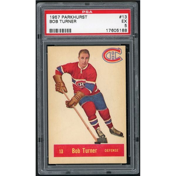 1957-58 Parkhurst #M13 Bob Turner (PSA 5)