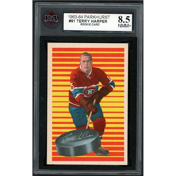 1963-64 Parkhurst #91 Terry Harper RC (KSA 8.5)