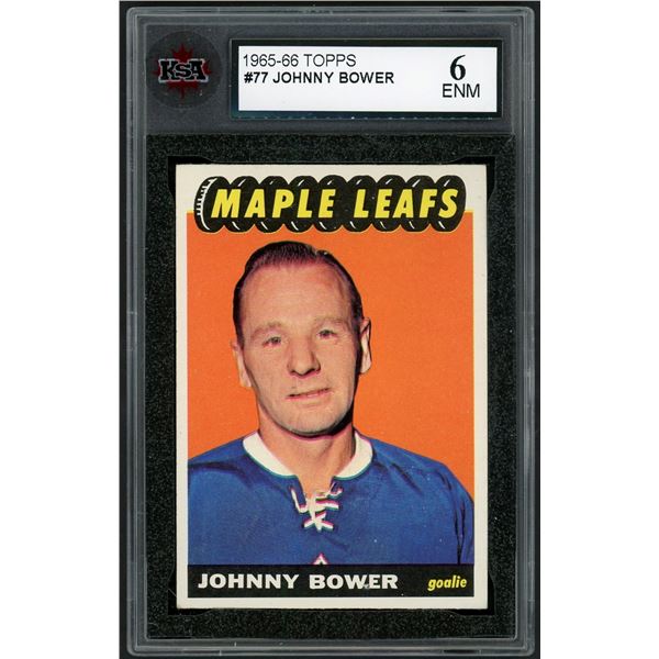 1965-66 Topps #77 Johnny Bower (KSA 6)