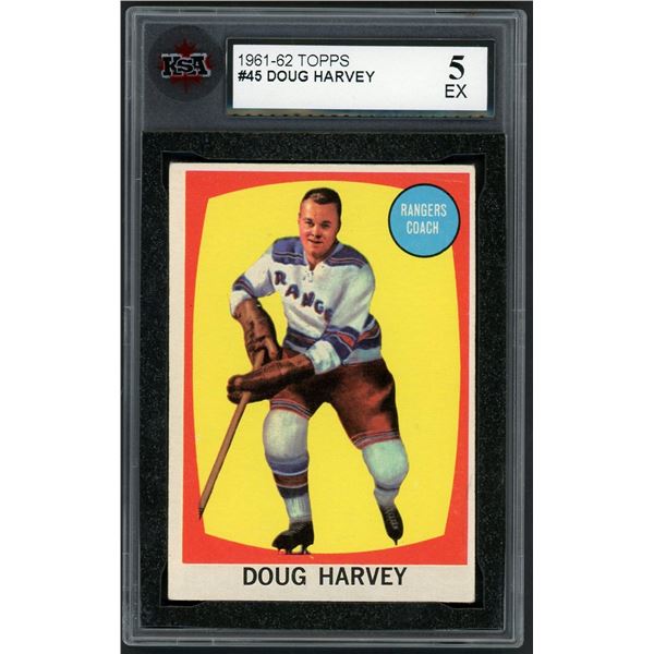 1961-62 Topps #45 Doug Harvey (KSA 5)