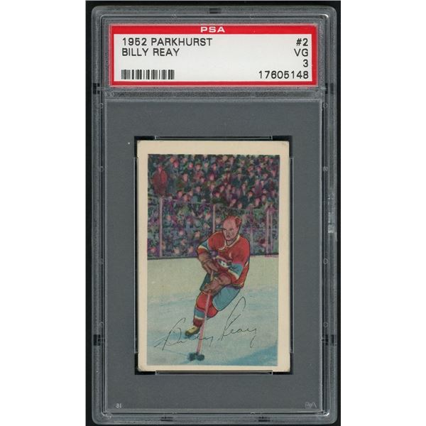 1952-53 Parkhurst #2 Billy Reay (PSA 3)