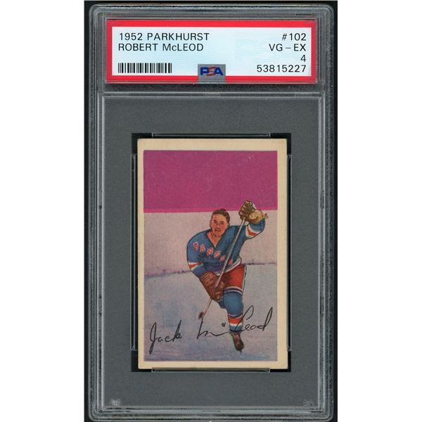 1952-53 Parkhurst #102 Jack McLeod (PSA 4)