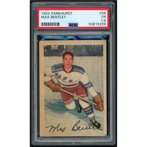 1953-54 Parkhurst #55 Max Bentley (PSA 1.5)