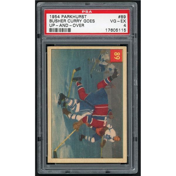 1954-55 Parkhurst #89 Busher Goes Up-And-Over (PSA 4)