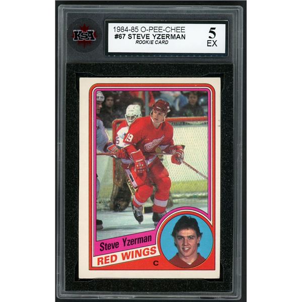 1984-85 O-Pee-Chee #67 Steve Yzerman RC (KSA 5)