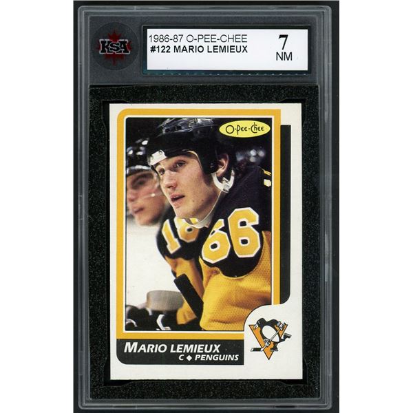 1986-87 O-Pee-Chee #122 Mario Lemieux (KSA 7)