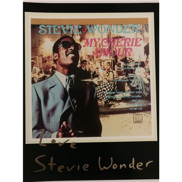 Stevie Wonder signed pre-press proof