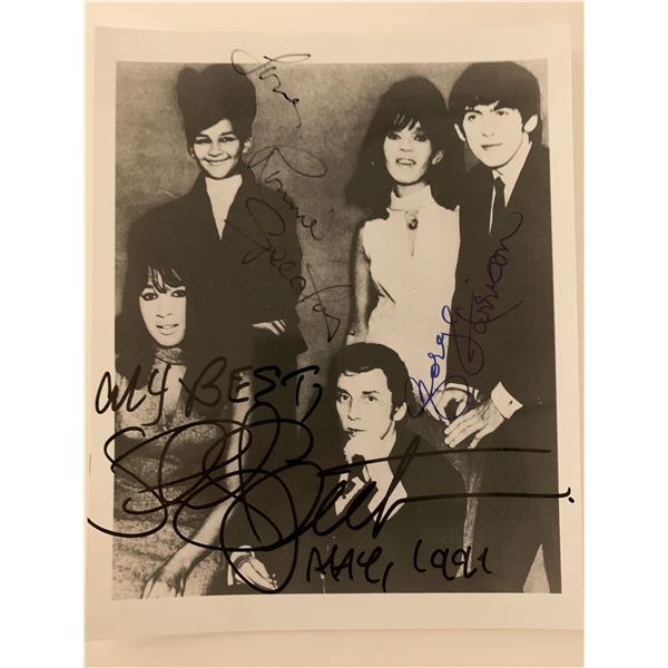 George Harrison, Phil and Ronnie Spector signed photo