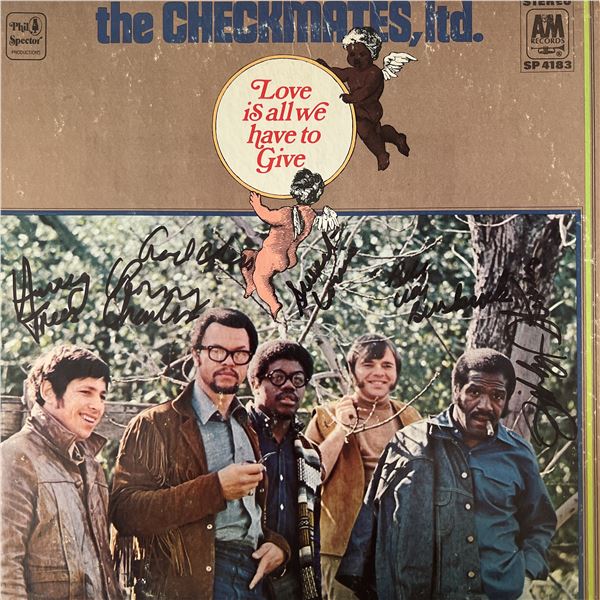 The Checkmates, Ltd. signed album cover