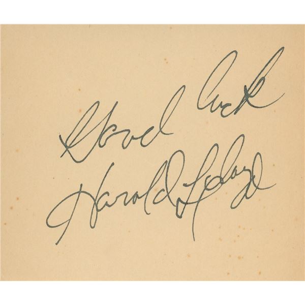 Harold Lloyd signature cut