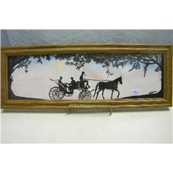 Water Color And Pen And Ink Horse & Carriage-