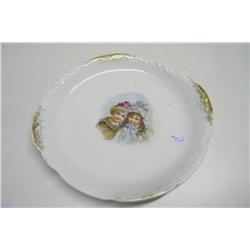 Vintage Porclain Plate With Girls-