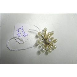 Vintage Brooch-Marked 14K  With Cultured Pearl-