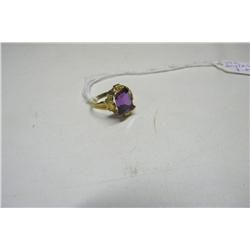 Vintage Amythist Ring- Marked 10K-
