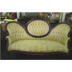 Walnut Portrait Settee - PICK UP ONLY-