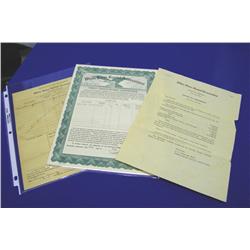 BURIAL CERTIFICATE APPLICATION Dated 1935-1937-