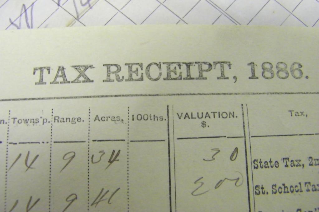 Tax Receipts Dated LATE 1800's To EARLY 1900's