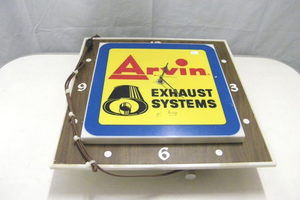 Arvin Exhaust Systems Lighted Electric Clock